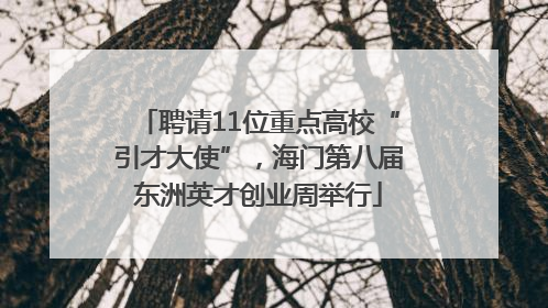 聘请11位重点高校“引才大使”，海门第八届东洲英才创业周举行
